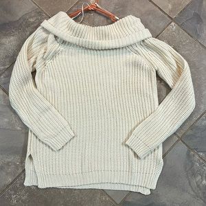 Off the shoulder/ cowl neck sweater